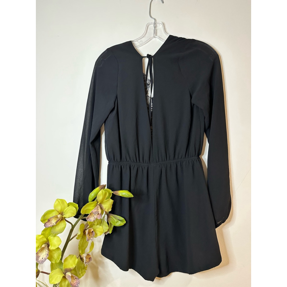 Hommage from Los Angeles black with lace Romper Size M